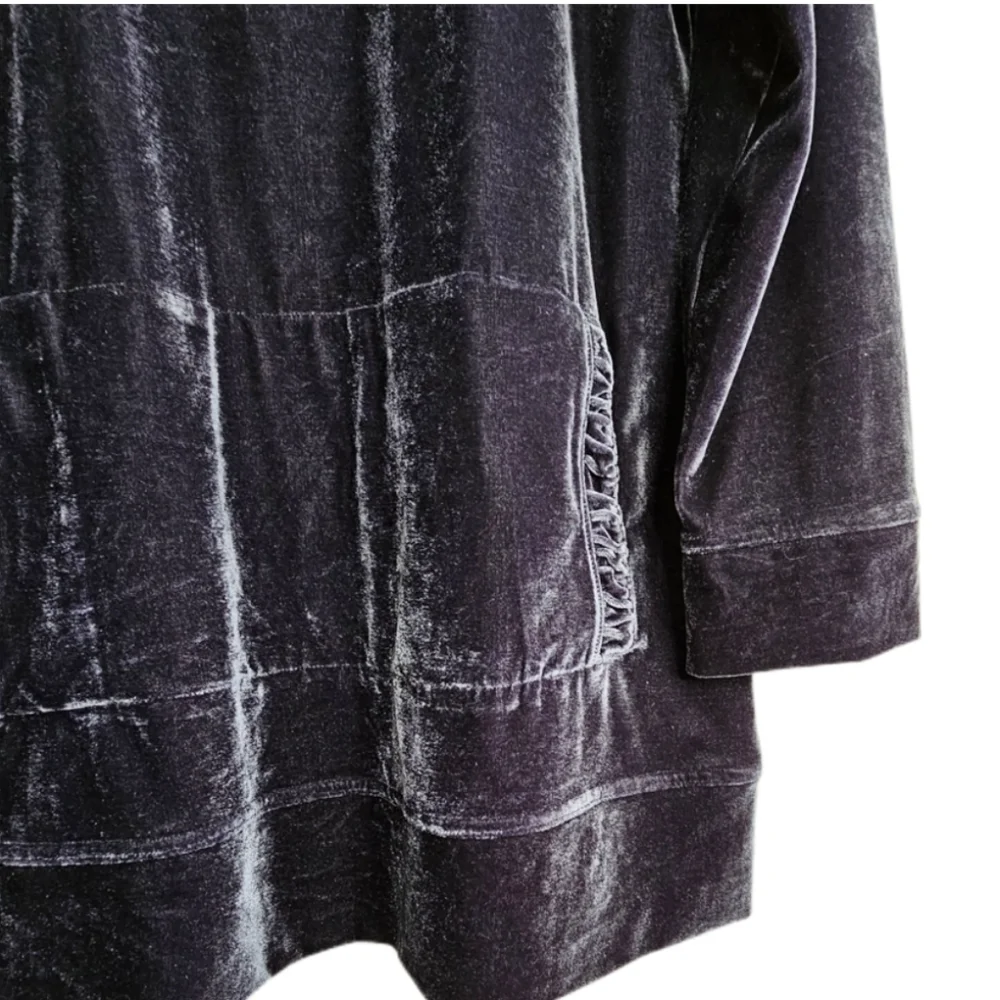 Soft Surroundings velvet pocket round neck long sleeve tunic size xs - Picture 4 of 8